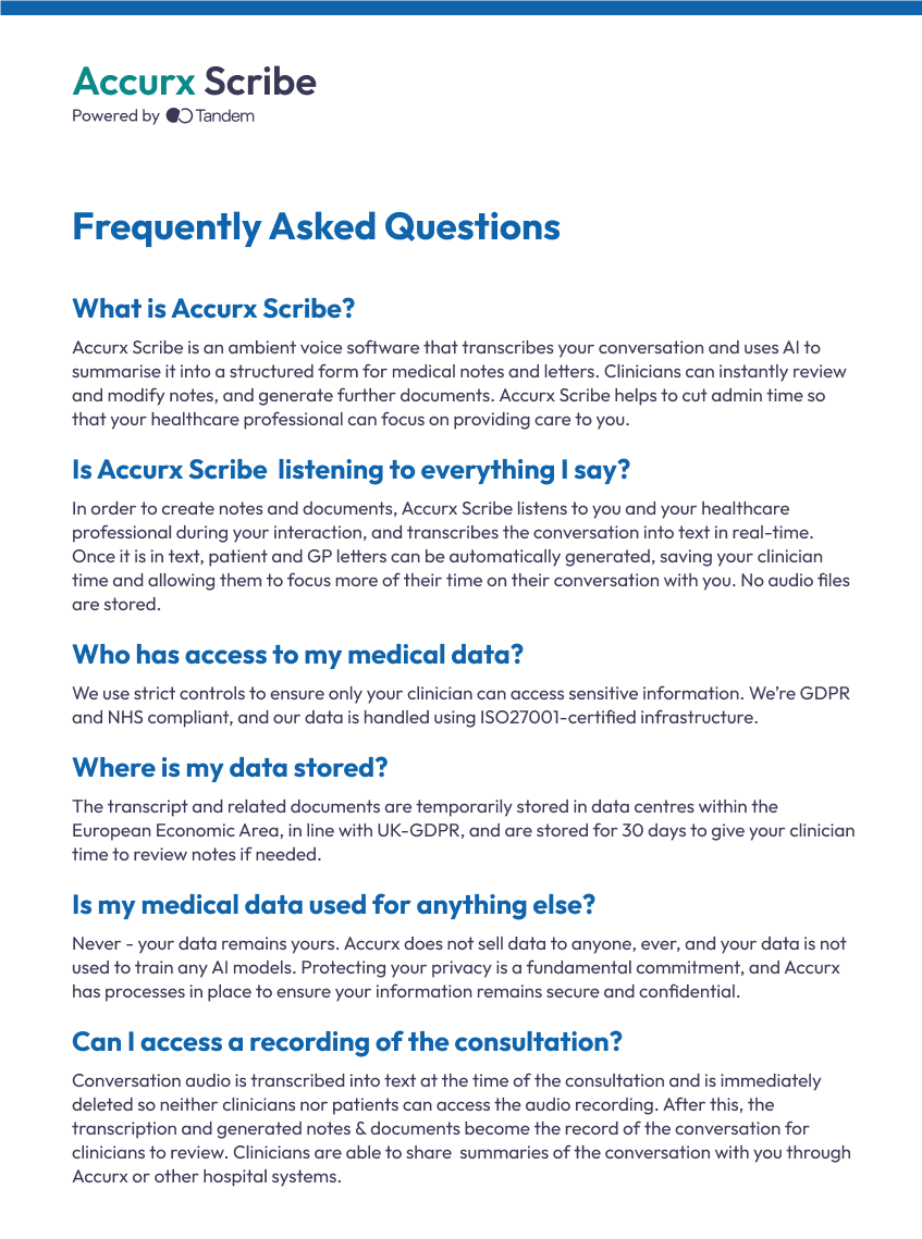 scribe FAQ